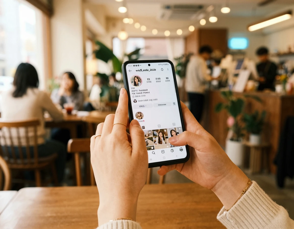 스마트폰으로 악플 증거를 캡처하는 모습