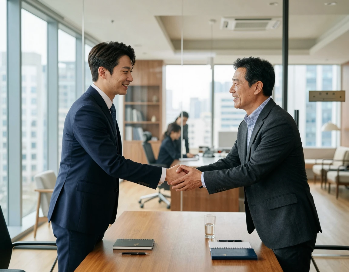 신뢰감을 주는 변호사와 의뢰인의 만남